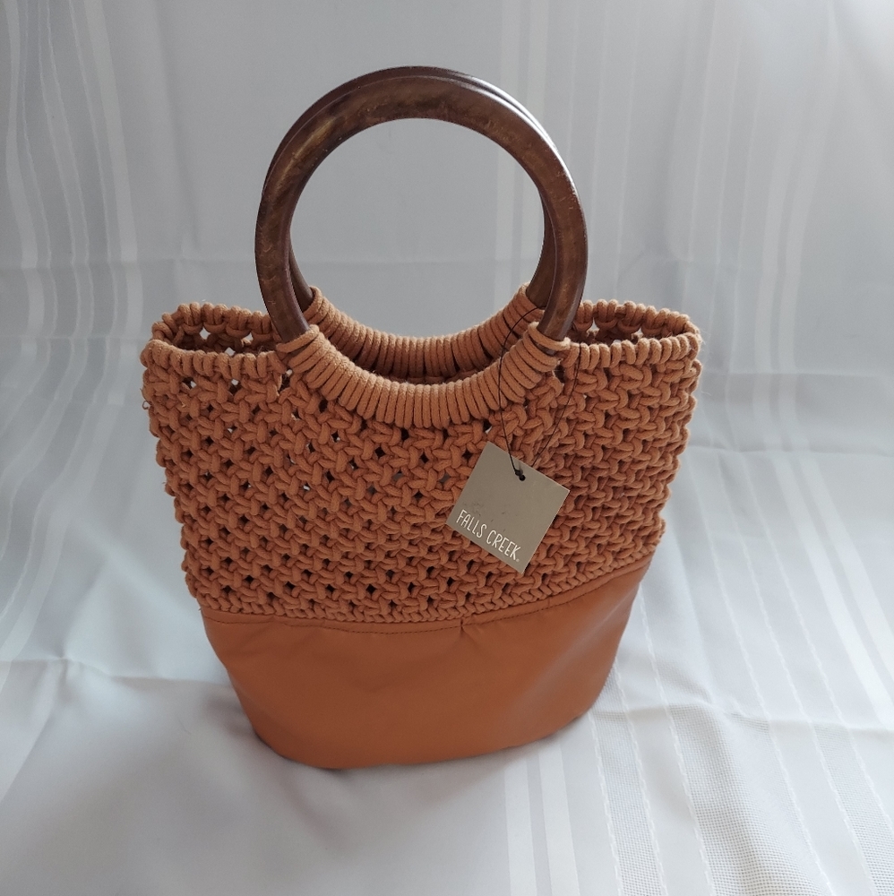 Brown Knit Tote